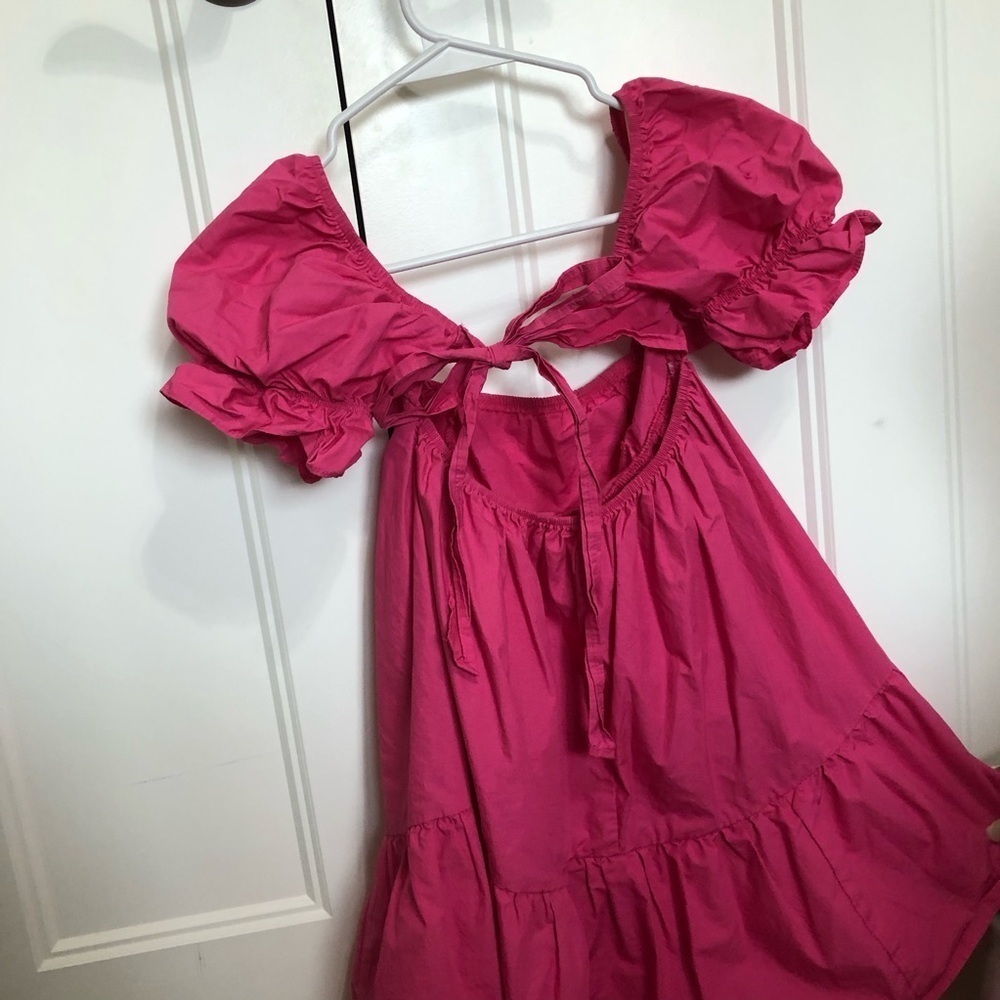 SHEIN Pink puff sleeve Dress size extra small - Picture 3 of 4